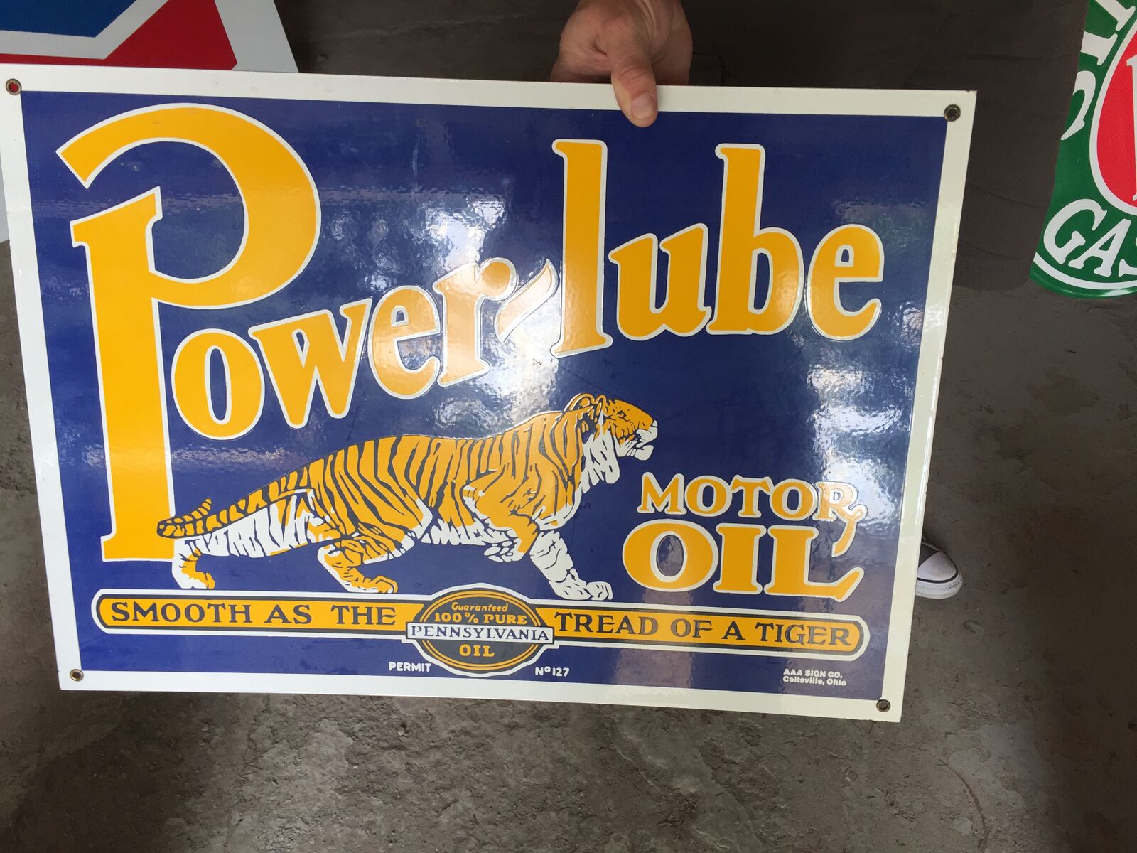 Power Lube Metal Sign