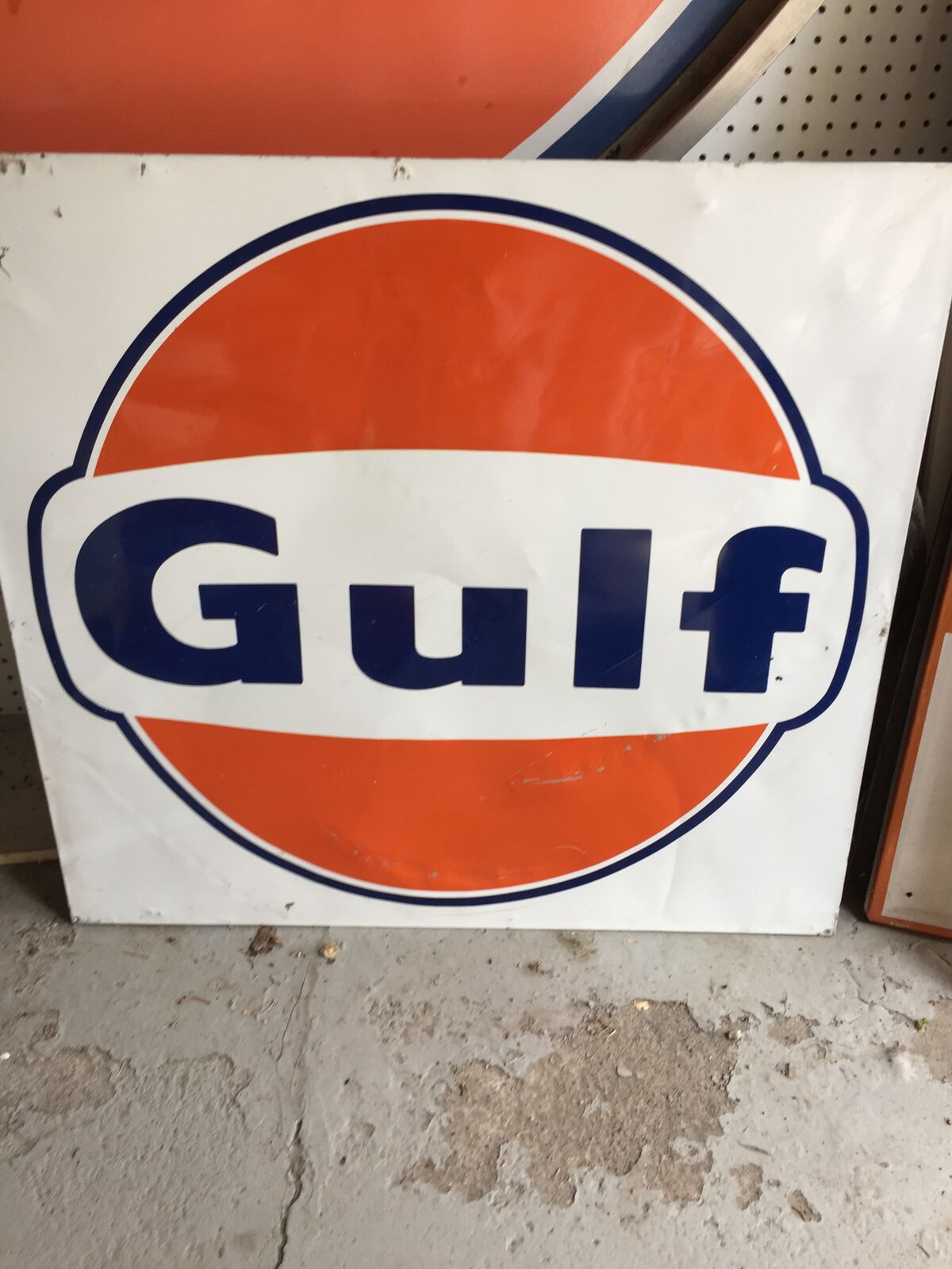 Square Gulf Metal Sign