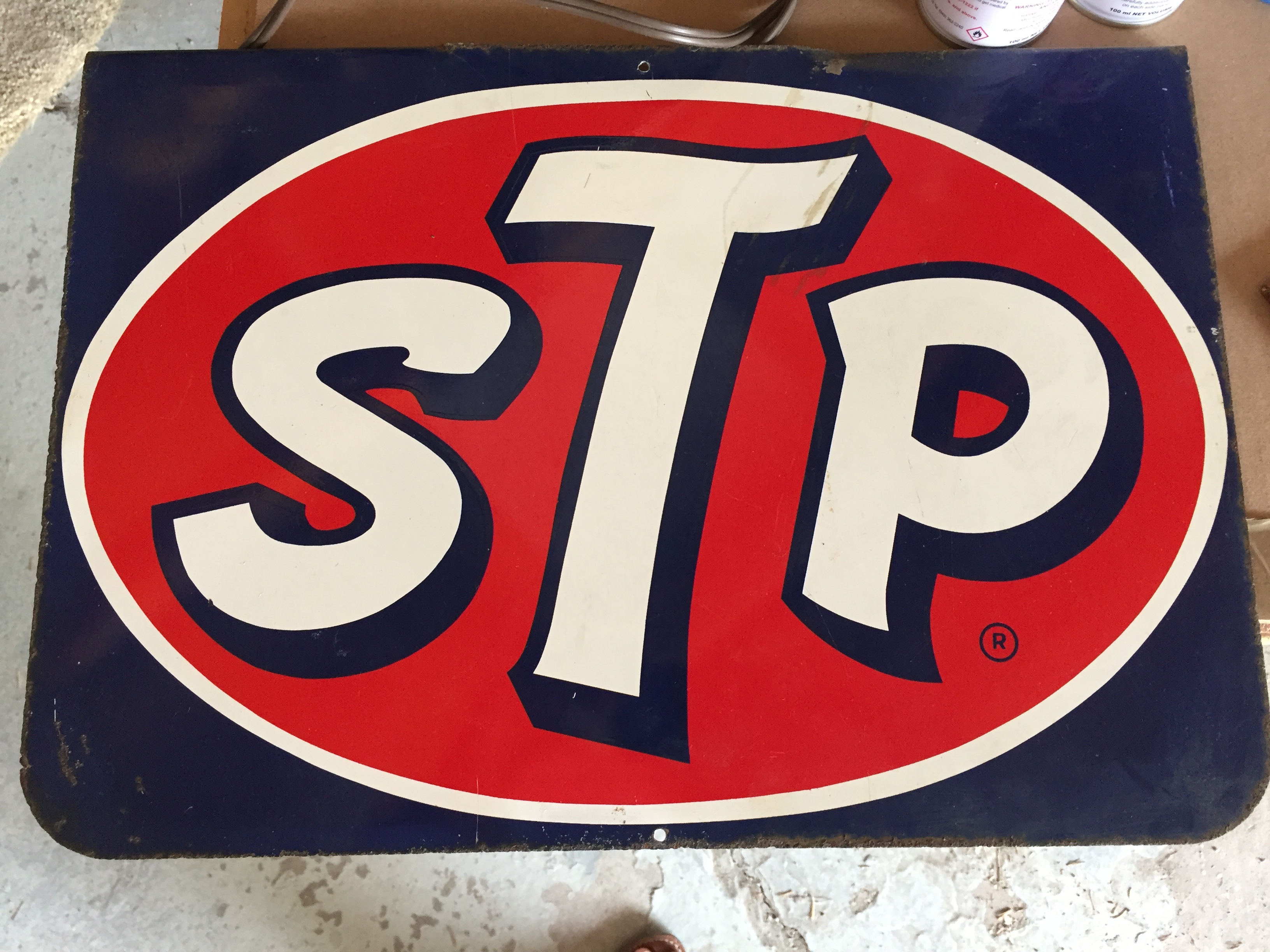 Original Double-Sided Metal STP Sign