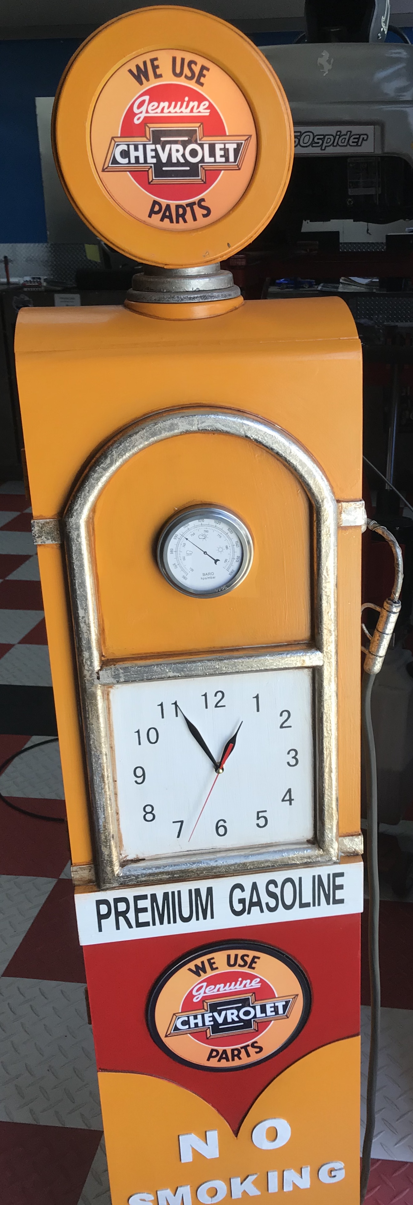 Large Chevrolet Premium Decorative Gas Pump – Yellow