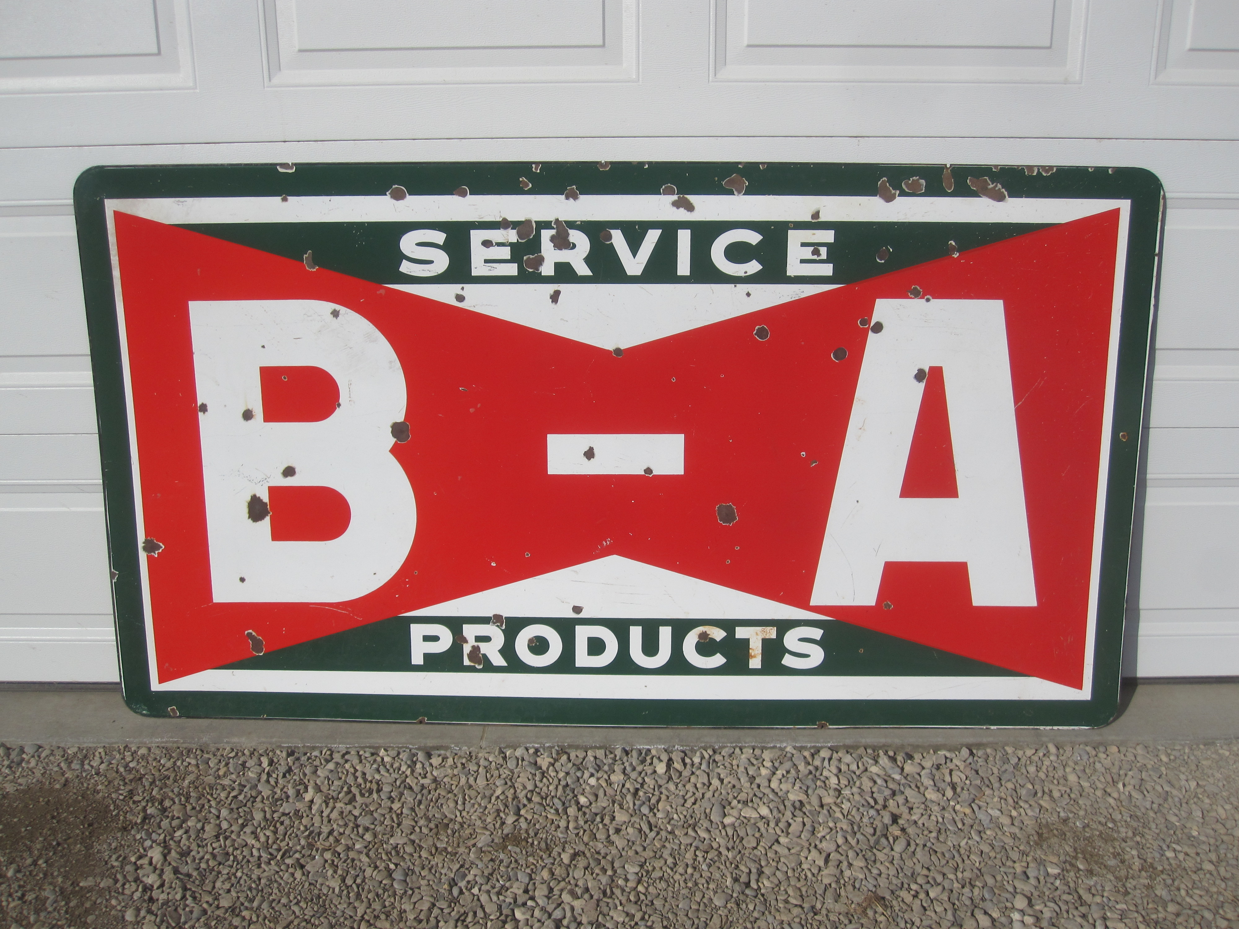 B/A Service Products Sign – Double Sided Porcelain